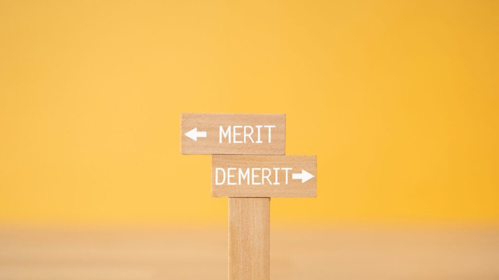 merit　demerit